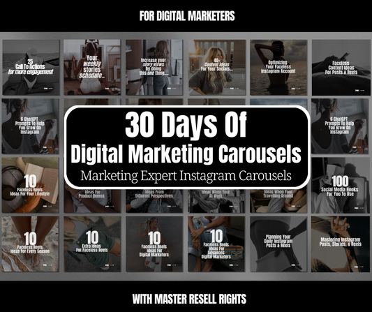 30 Days Of Digital Marketing Carousels Bundle