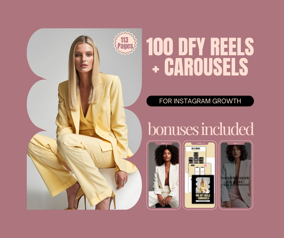 100 DFY REELS & CAROUSELS - FOR IG GROWTH - Grace Favorites