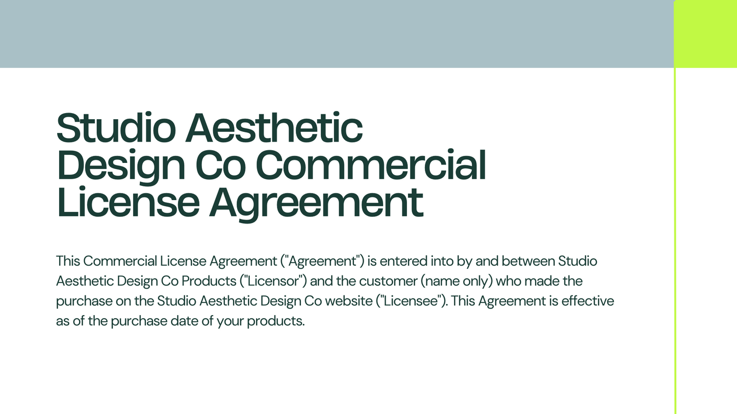 Commercial License Agreement - Grace Favorites