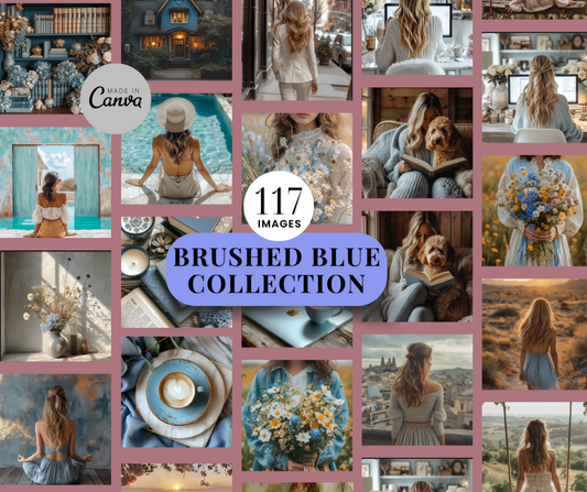 The Brushed Blue Collection Stock Images - Grace Favorites