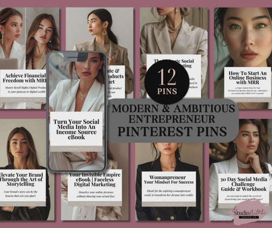 Modern Pinterest Pins for Entrepreneurs